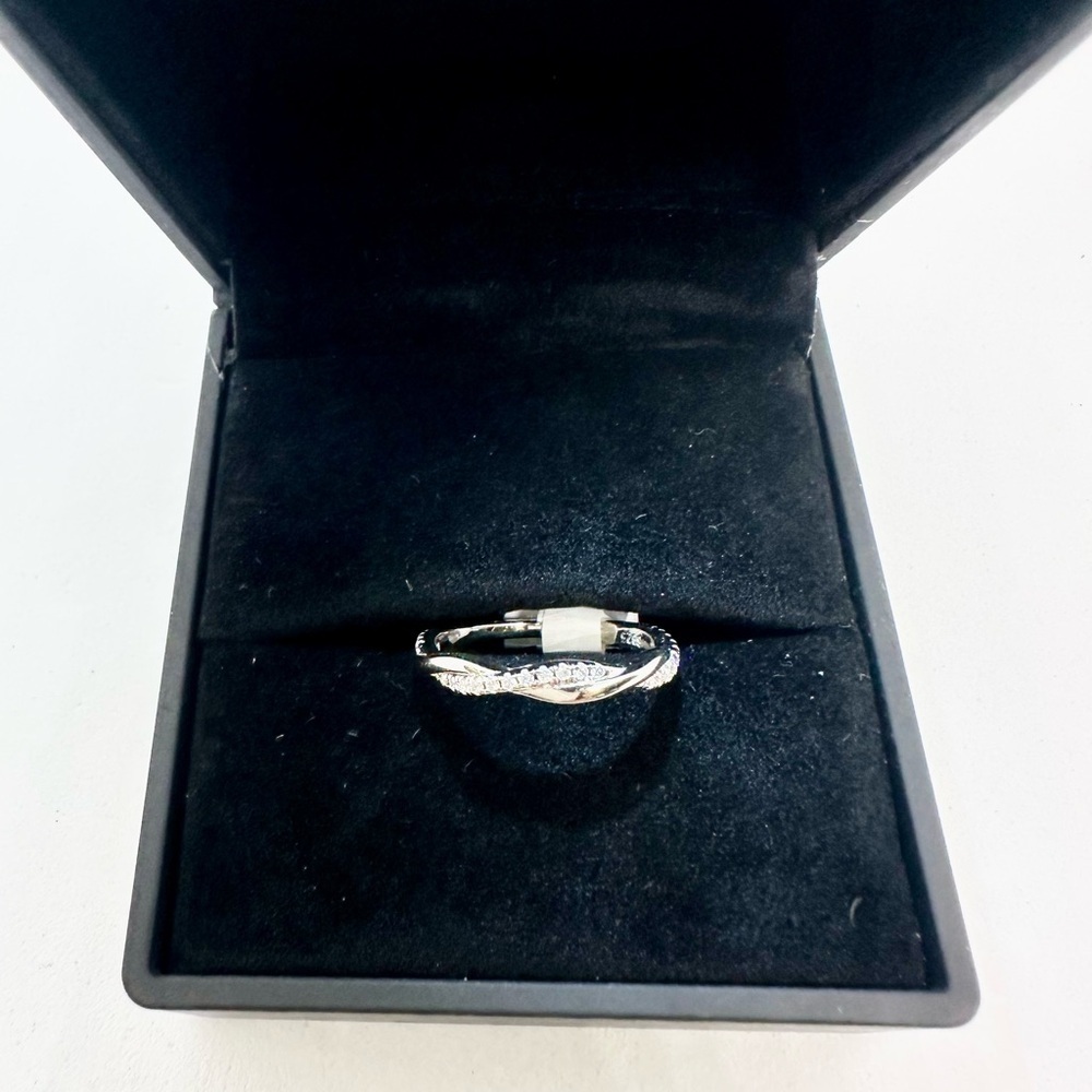 Moissanite Wedding Band Twisted Ring Anniversary GRA Certified 925 18K - Picture 14 of 14